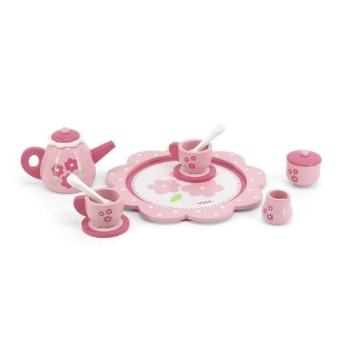 Wooden Tea Set Pink