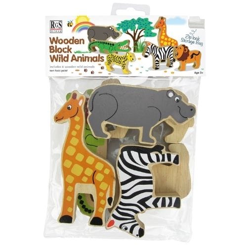 Wooden Block Wild Animals