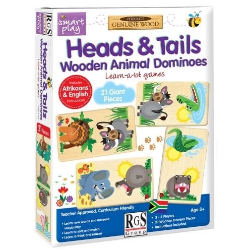 Heads and Tails Wooden Animal Dominoes