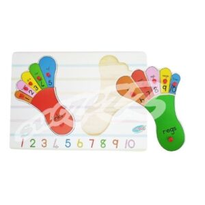 Plastic Knob Puzzle: Feet (Afrikaans)