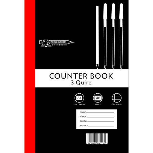 Line Counting Book Counter Book A4 288pg Feint & Margin - Future Manager Books