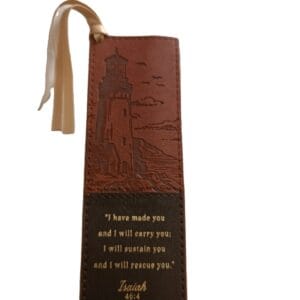 Footprints Faux Leather Bookmark